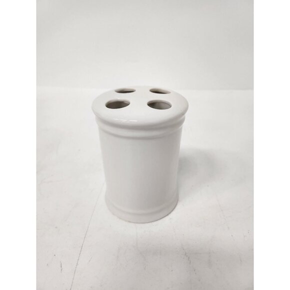 HOME Essentials Ceramic Le Bain Paris Toothbrush Holder Container White - Picture 4 of 6